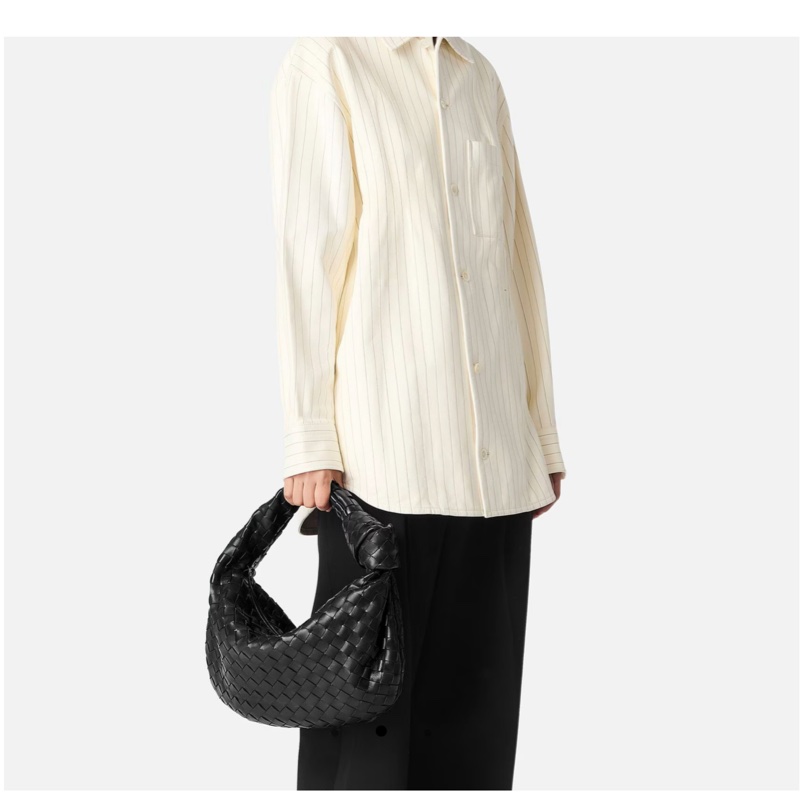 BV Small Jodie 灰羊皮編織包-0