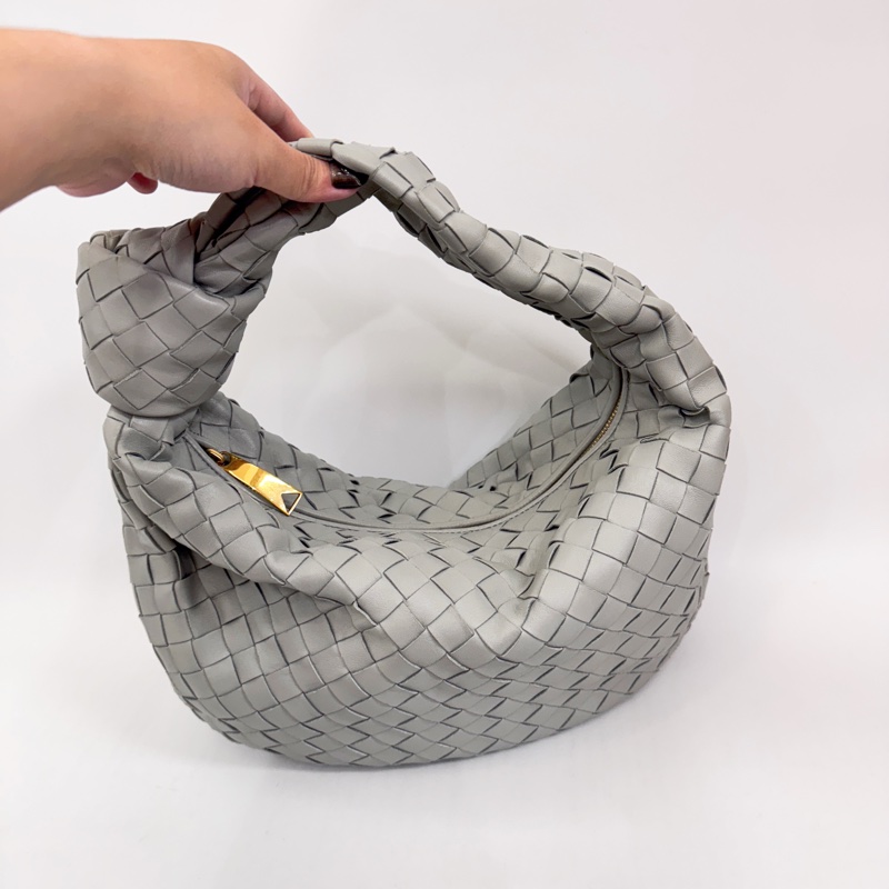 BV Small Jodie 灰羊皮編織包-1