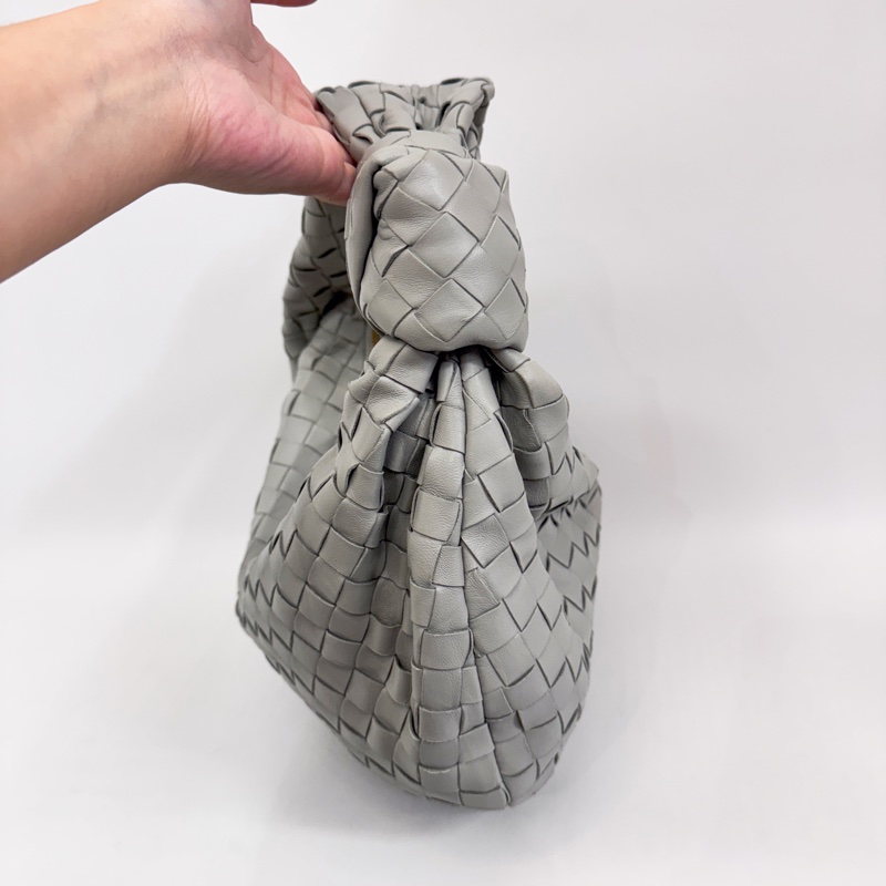 BV Small Jodie 灰羊皮編織包-3