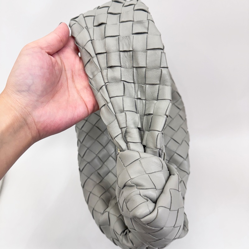 BV Small Jodie 灰羊皮編織包-10