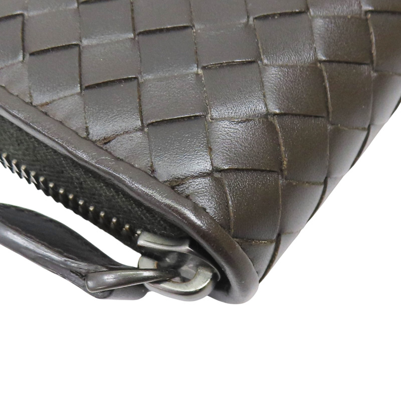 棕色 牛皮編織 拉鍊長夾【BOTTEGA VENETA BV 寶緹嘉】-11