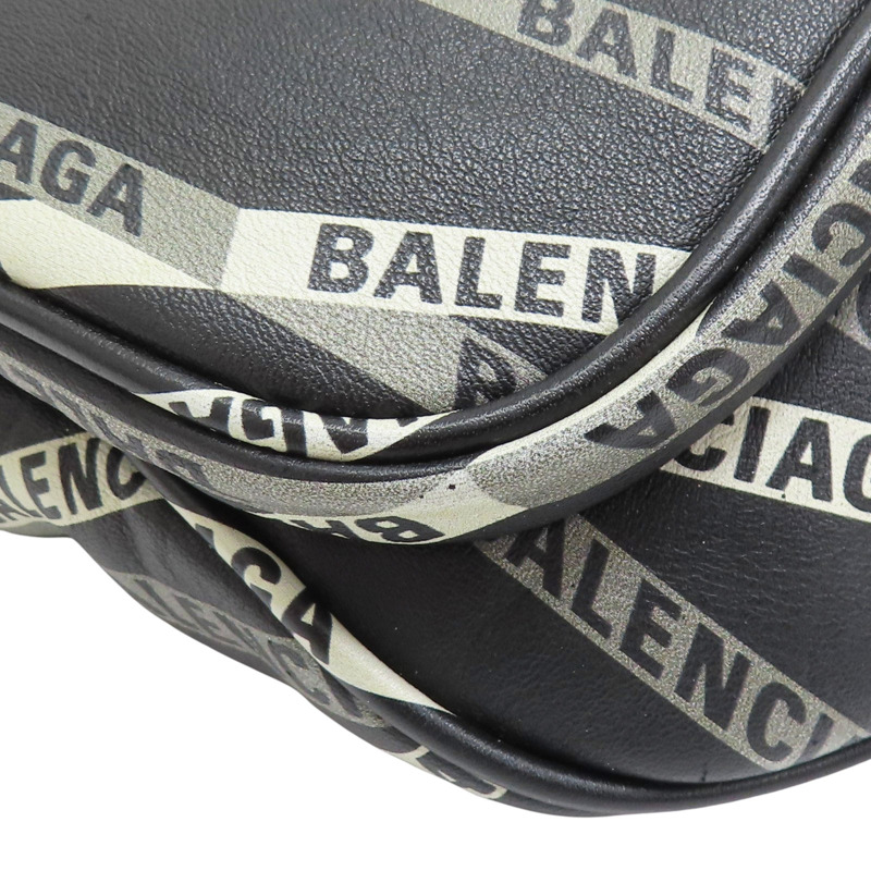 黑色 PVC塗層帆布 腰包【BALENCIAGA 巴黎世家】 529550-10