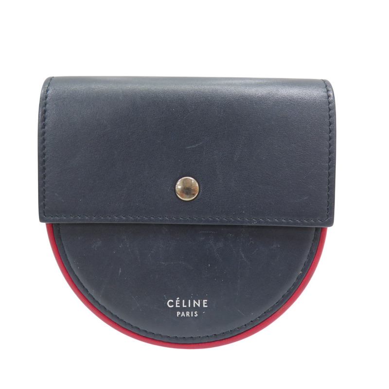 藍色 牛皮 零錢包【CELINE 賽琳】-0