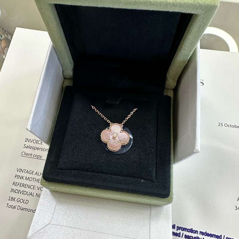 VCA梵克雅寶2025聖誕限量幸運草項鍊,全新未使用-8