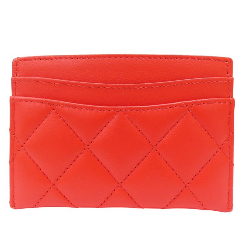 橘色 羊皮 名片夾【CHANEL 香奈兒】-1