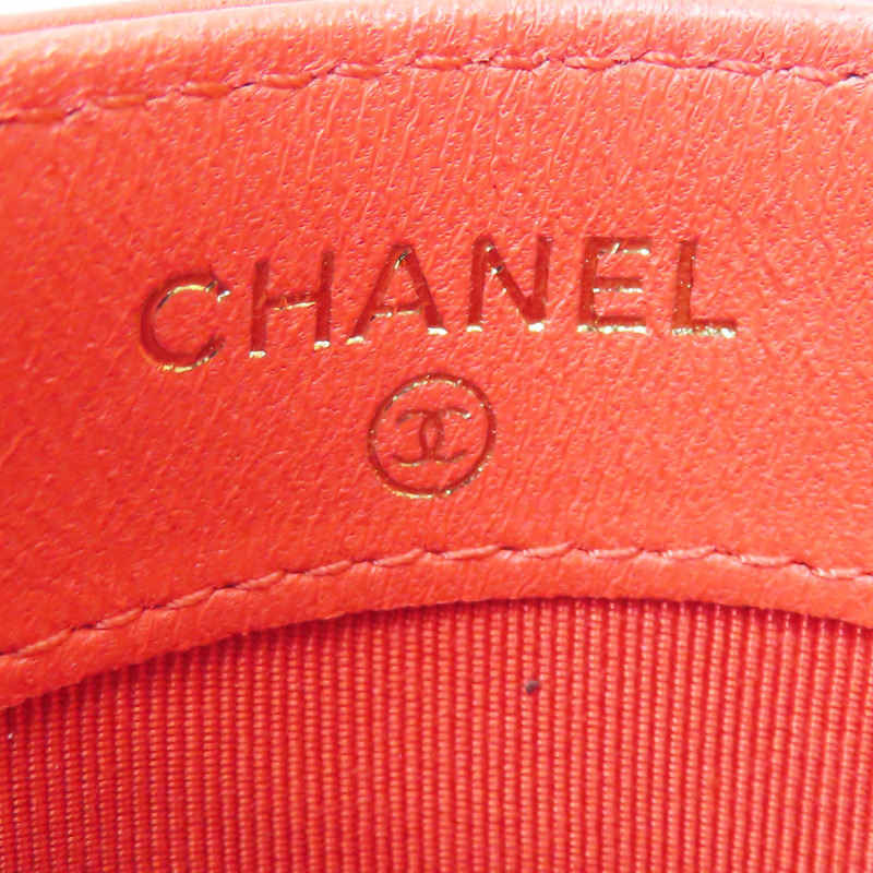 橘色 羊皮 名片夾【CHANEL 香奈兒】-5