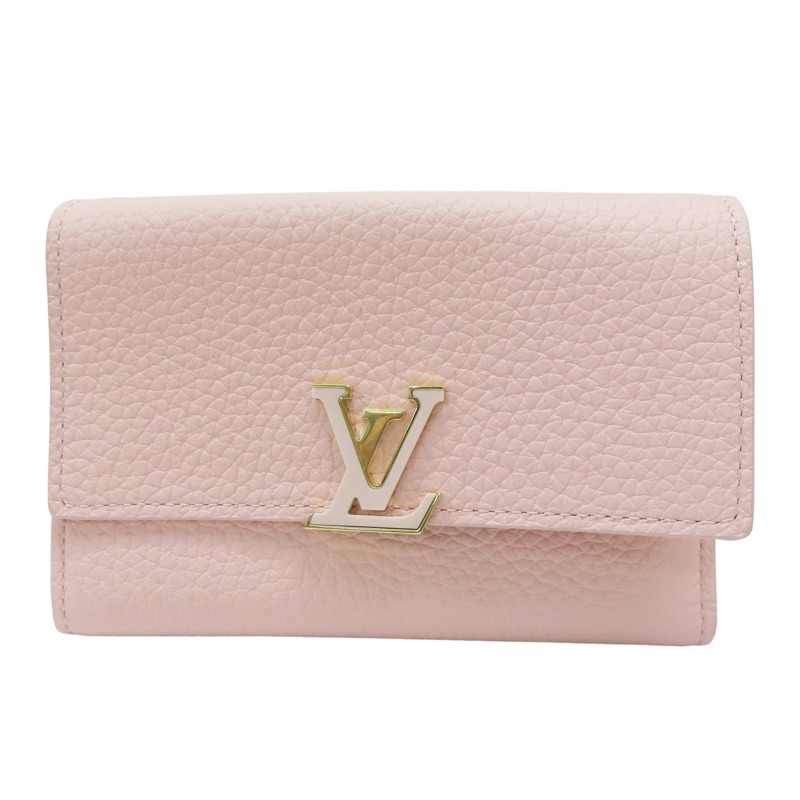 粉色 牛皮 扣式短夾【LOUIS VUITTON LV 路易威登】 M82361-0