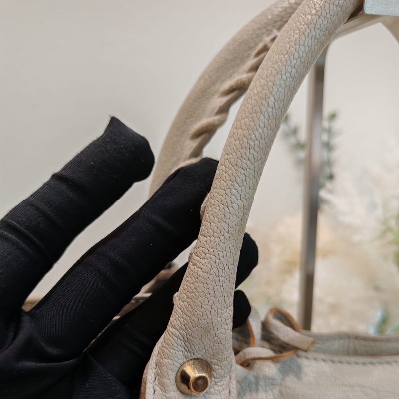 Balenciaga medium city bag 淺灰色-21