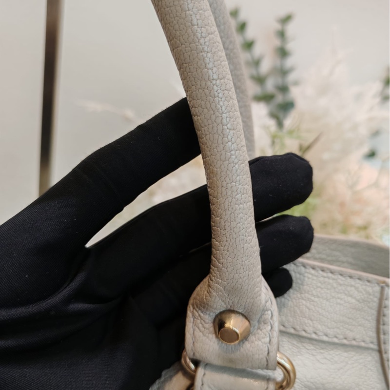 Balenciaga medium city bag 淺灰色-24