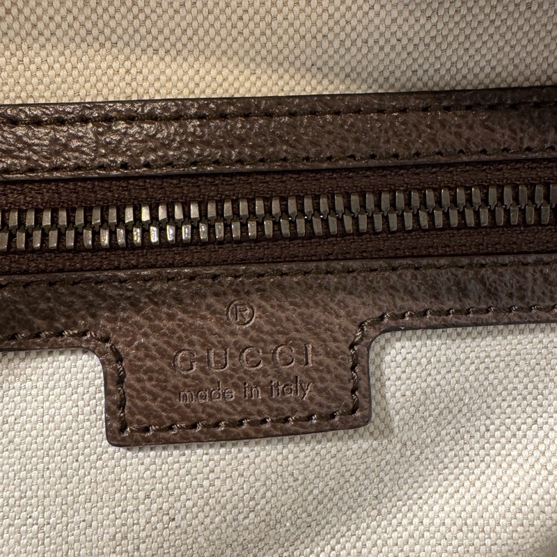 Gucci咖pvc紅綠織布後背包-39