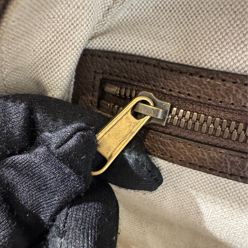 Gucci咖pvc紅綠織布後背包-40