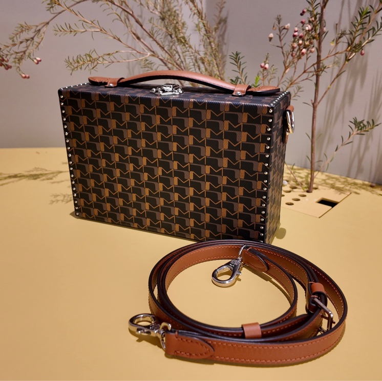 Moynat Little Suitcase Tolie 1920 碳黑與古銅箱包-4