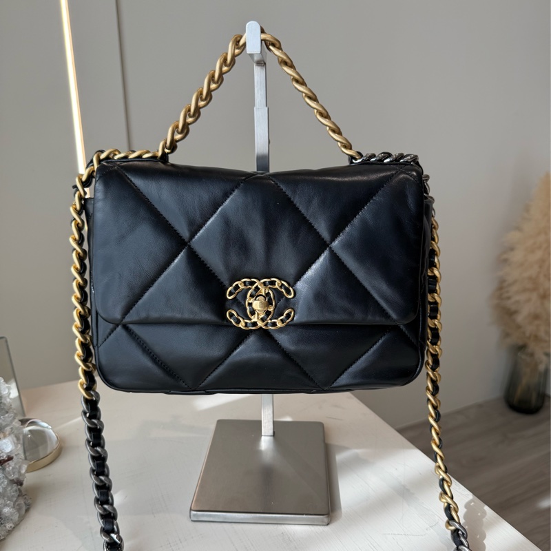 CHANEL 19bag 黑金 小號26cm-0