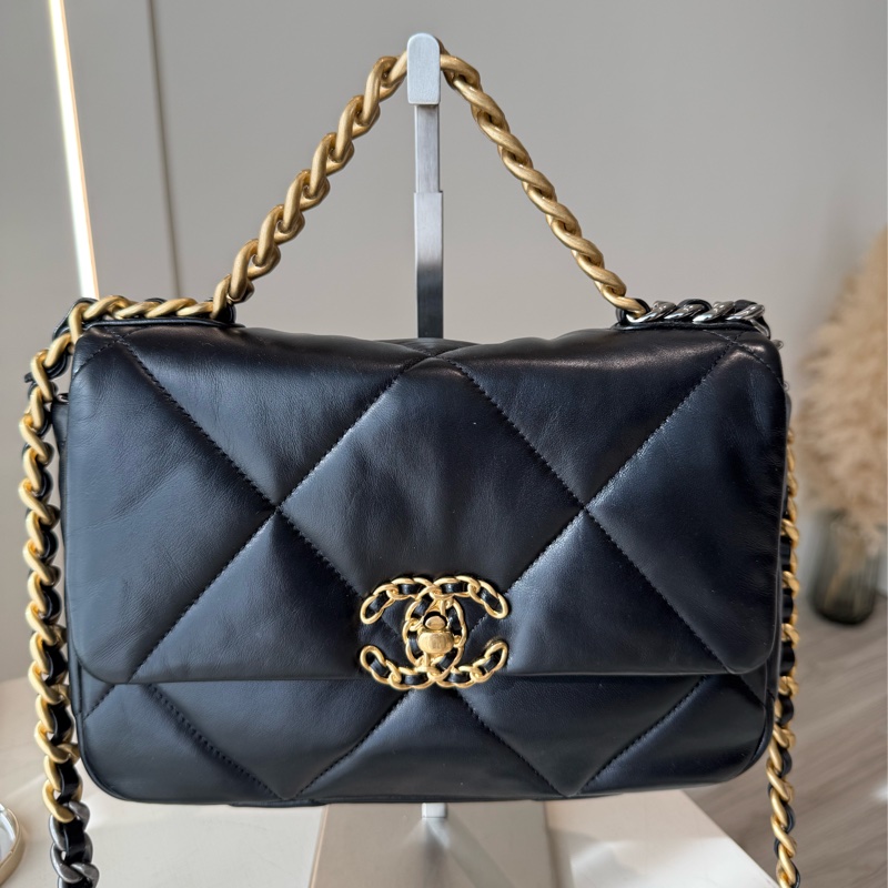 CHANEL 19bag 黑金 小號26cm-1
