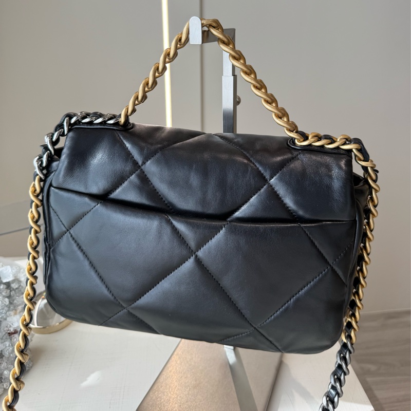 CHANEL 19bag 黑金 小號26cm-3