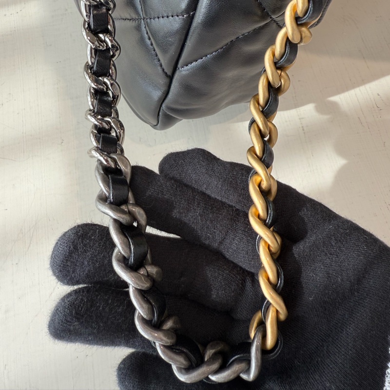 CHANEL 19bag 黑金 小號26cm-4