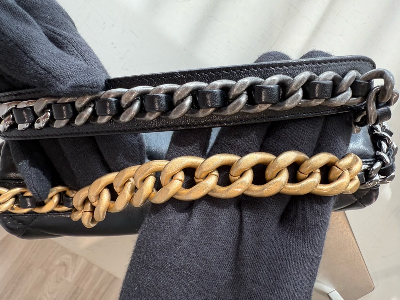 CHANEL 19bag 黑金 小號26cm-5