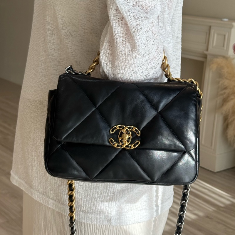 CHANEL 19bag 黑金 小號26cm-19