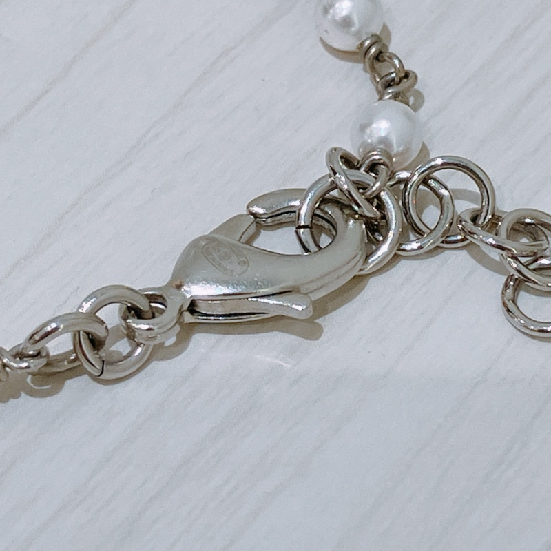 TK1851 CHANEL 香奈兒CC字水晶連紡仿珍珠頸鏈CRYSTAL BOW CC PEARL NECKLACE-7