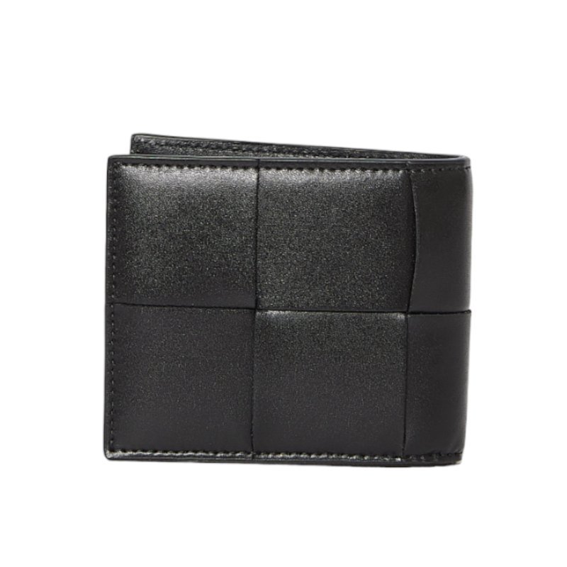 【BOTTEGA VENETA 寶緹嘉】BV Cassette Bifold 牛皮 經典大編織 短夾 卡夾 皮夾 黑色 743004-3