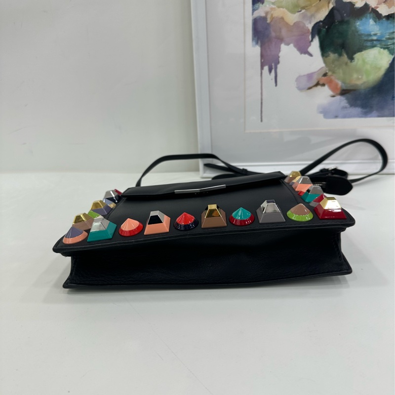 Fendi 彩色鉚釘手包 挎包二合一-4