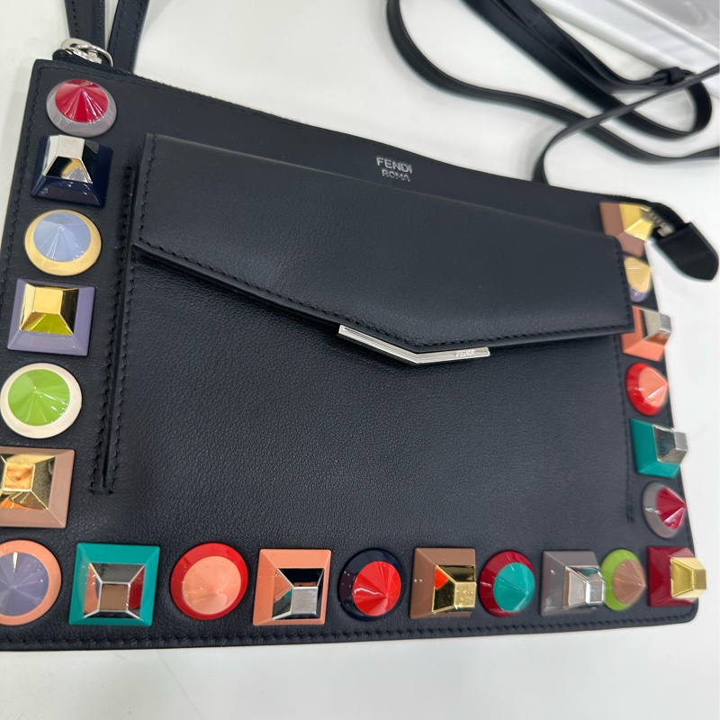 Fendi 彩色鉚釘手包 挎包二合一-6