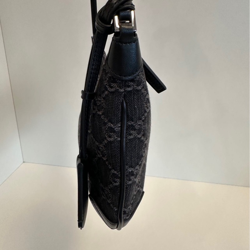 GUCCI 古馳 Horsebit Slim 牛仔 手提腋下包-4