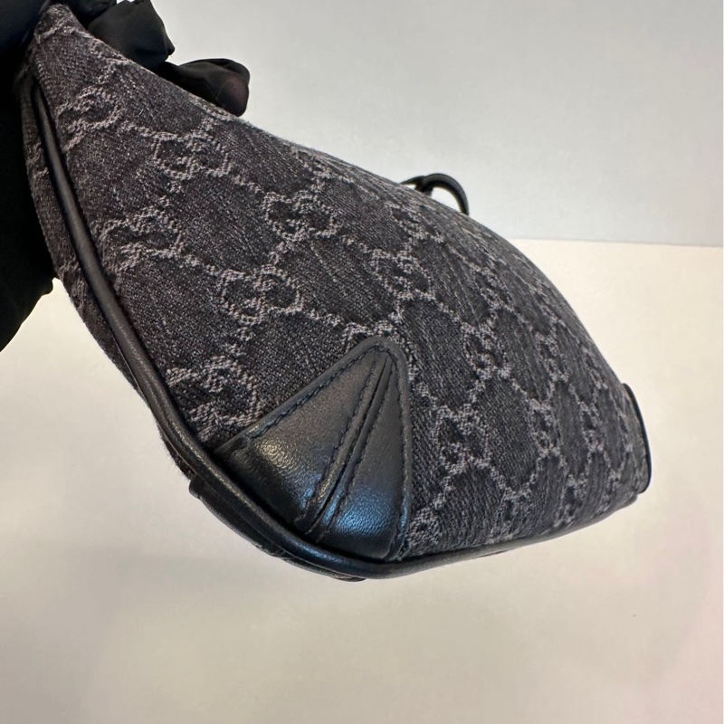 GUCCI 古馳 Horsebit Slim 牛仔 手提腋下包-6