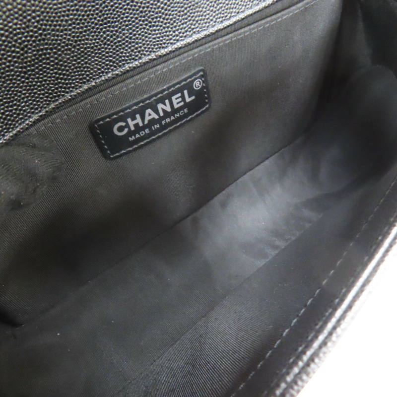 黑色牛皮 銀扣Boy25 兩用包 無卡 A67086【CHANEL 香奈兒】 A67086-4