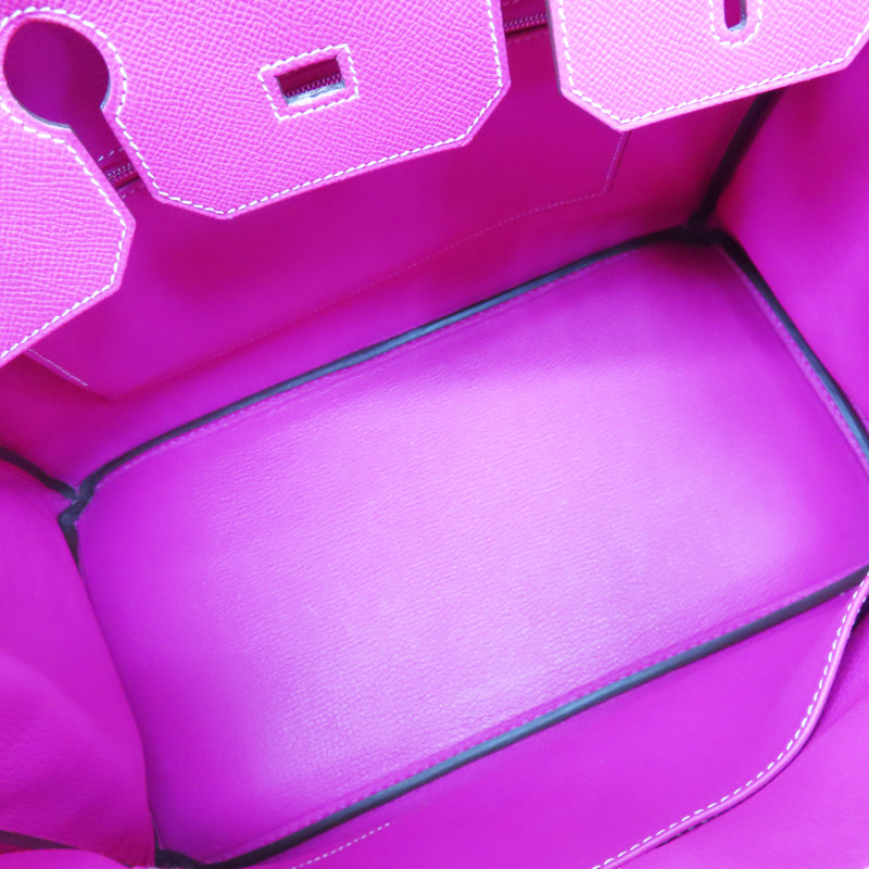 糖果粉色 Epsom牛皮 Birkin 35 柏金包 手提包 □Q刻 銀扣【HERMES 愛馬仕】-4