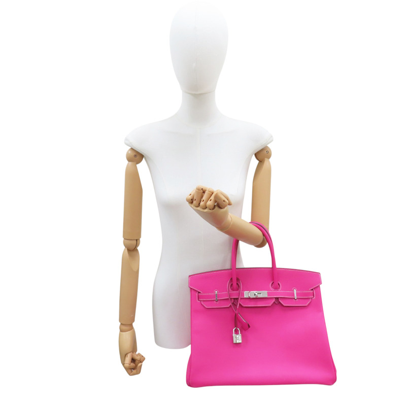 糖果粉色 Epsom牛皮 Birkin 35 柏金包 手提包 □Q刻 銀扣【HERMES 愛馬仕】-8