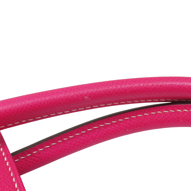 糖果粉色 Epsom牛皮 Birkin 35 柏金包 手提包 □Q刻 銀扣【HERMES 愛馬仕】-13