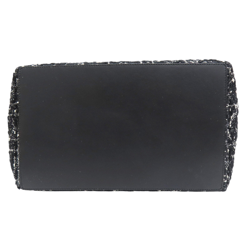 黑色 粗花呢 籐格紋 Toujours 肩背包【Dior 迪奧】-3