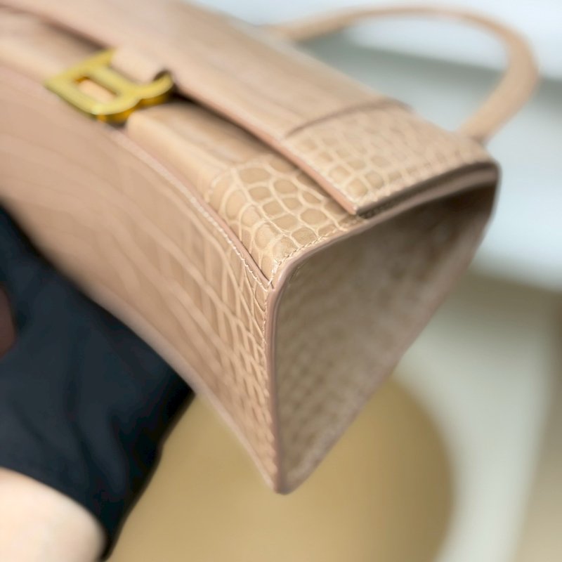 🏷Balenciaga.Hourglass 沙漏包 鱷魚壓紋 S /客人寄賣-5