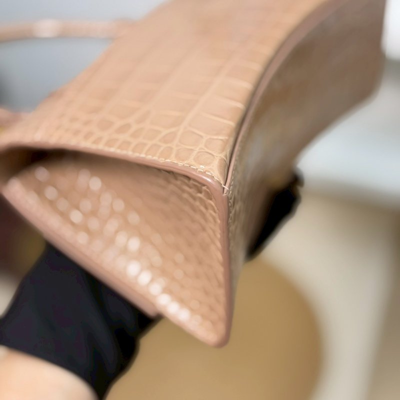 🏷Balenciaga.Hourglass 沙漏包 鱷魚壓紋 S /客人寄賣-6