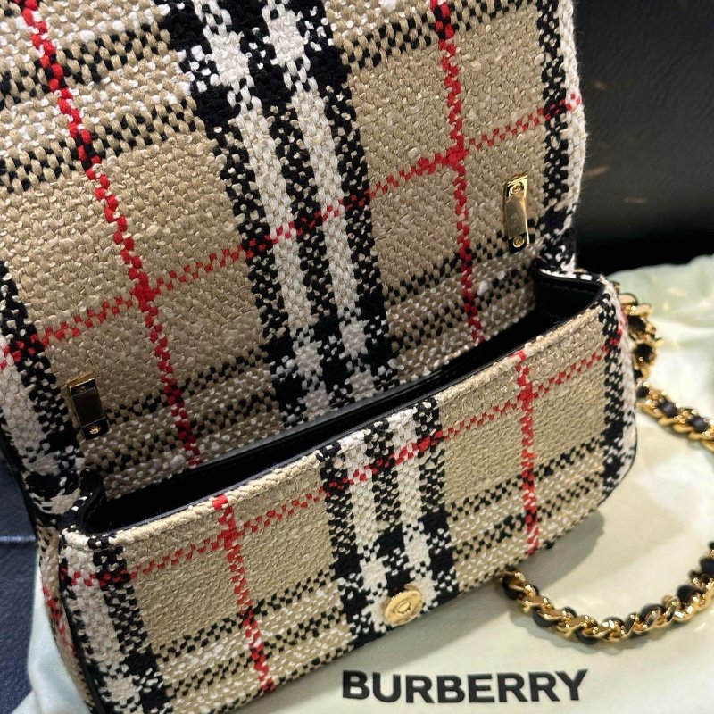 Burberry TB Lola 格紋 鏈條 包 迷你 17x10x3.5CM 現貨 原價57200-7