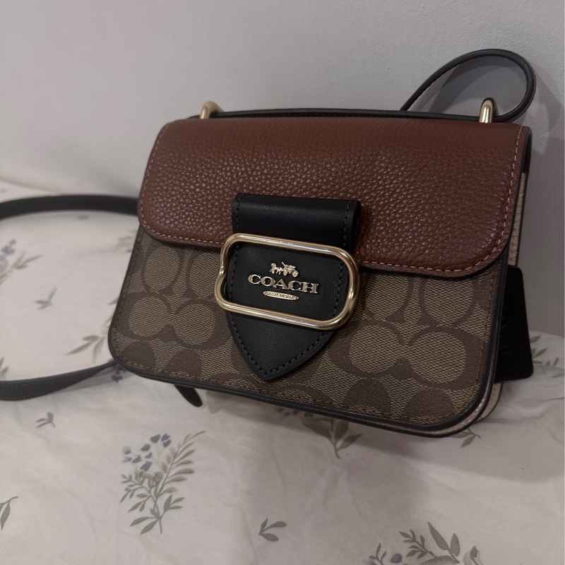 現貨 Coach Morgan 方框馬車 翻蓋 相機包 方包 斜背包 二手 九成新-0