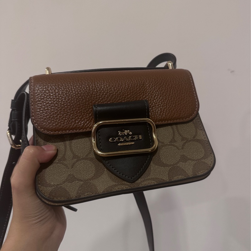 現貨 Coach Morgan 方框馬車 翻蓋 相機包 方包 斜背包 二手 九成新-4