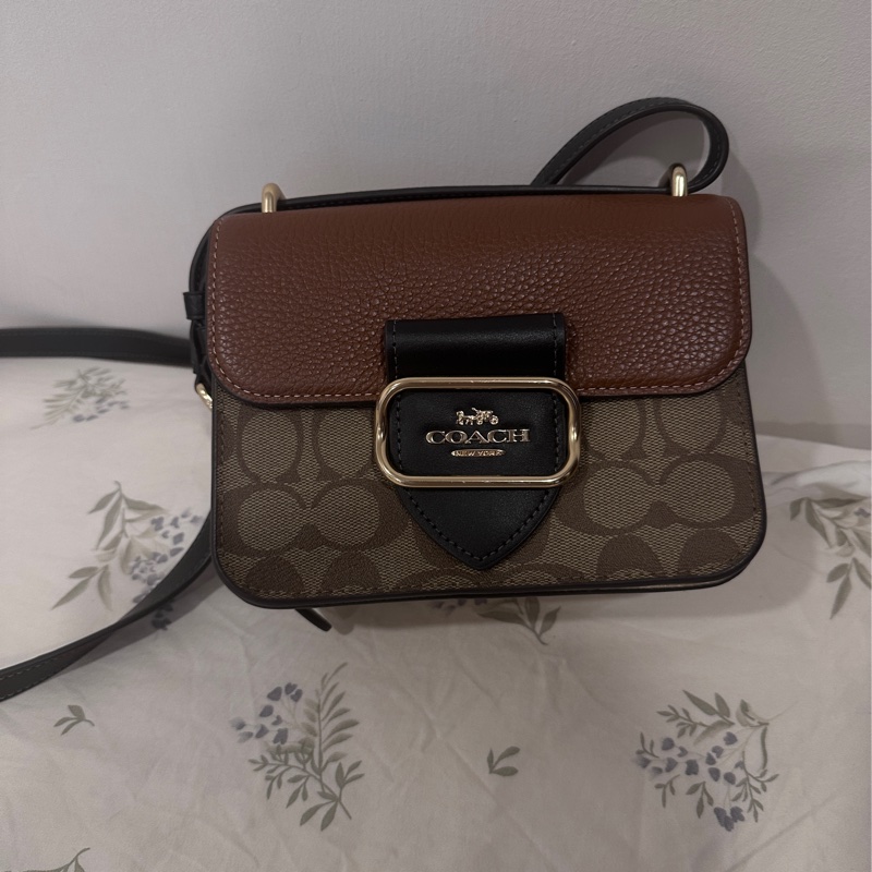 現貨 Coach Morgan 方框馬車 翻蓋 相機包 方包 斜背包 二手 九成新-5
