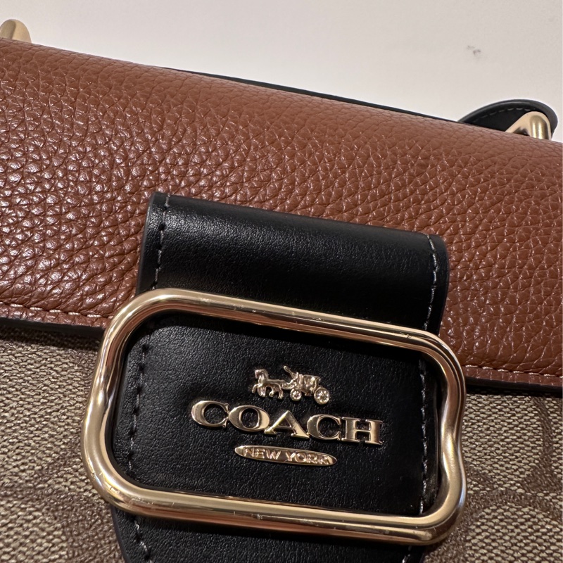 現貨 Coach Morgan 方框馬車 翻蓋 相機包 方包 斜背包 二手 九成新-9