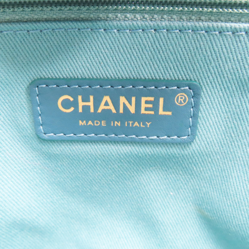 藍色 帆布 沙灘包 Deauville tote GM 两用包【CHANEL 香奈兒】-6