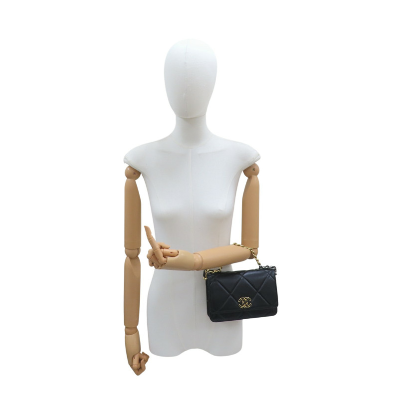 黑色 菱格紋 牛皮 19 WOC 鍊帶 兩用包 AP0957 【CHANEL 香奈兒】 AP0957-15