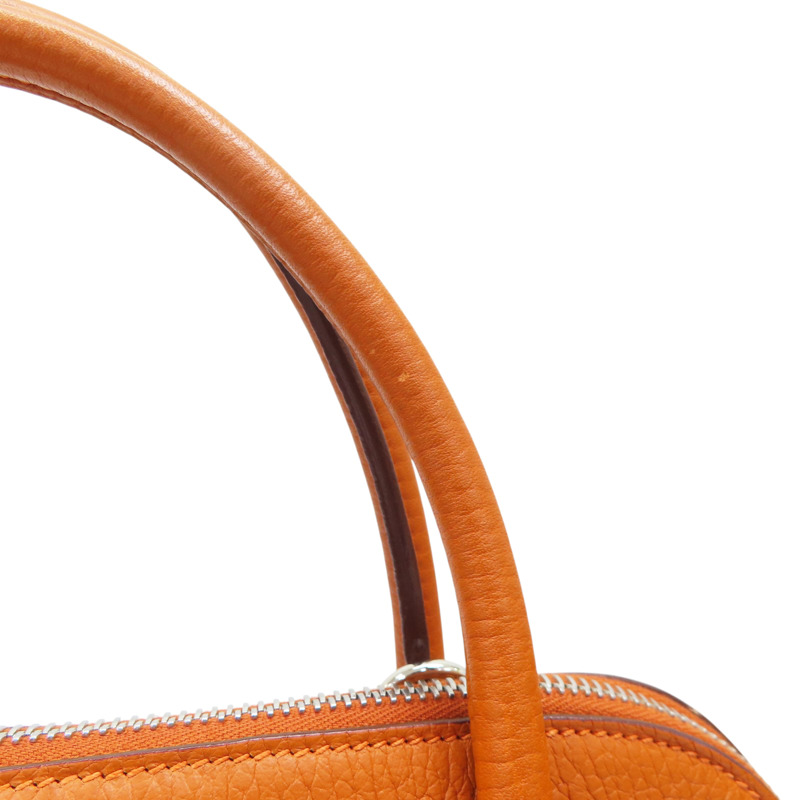 橘色 TC牛皮 Bolide 31 柏莉包 兩用包 □I刻 銀扣 無鎖頭【HERMES 愛馬仕】 No key-14