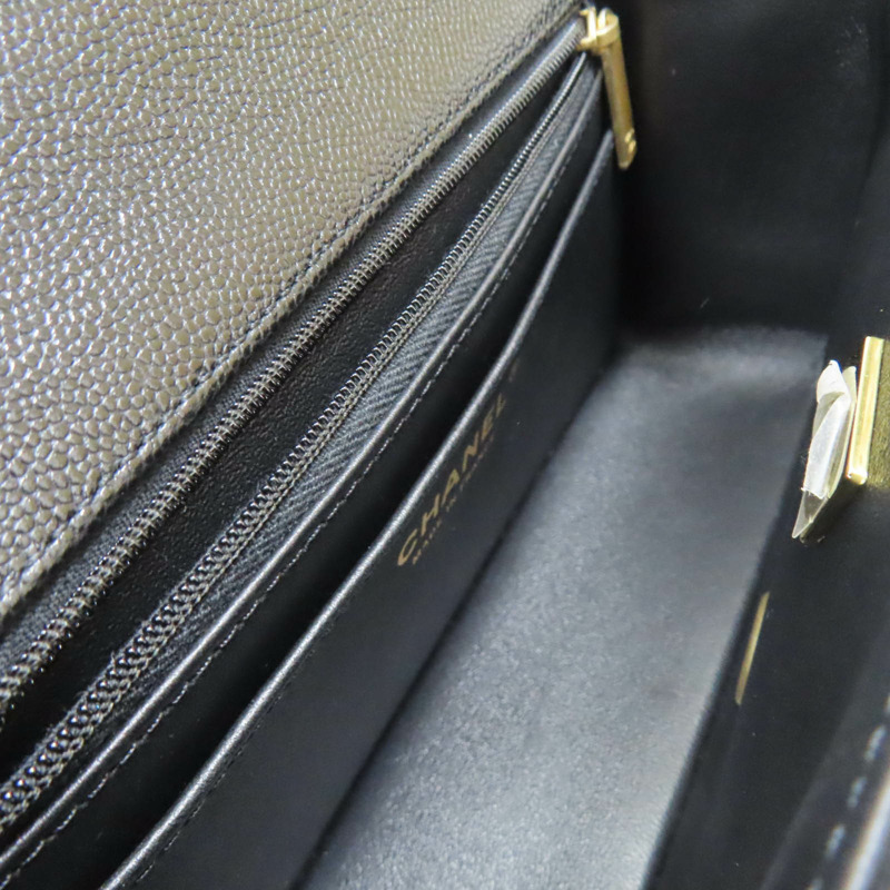 黑色 菱格紋牛皮 Top Handle 兩用包 【CHANEL 香奈兒】 AS5701-4