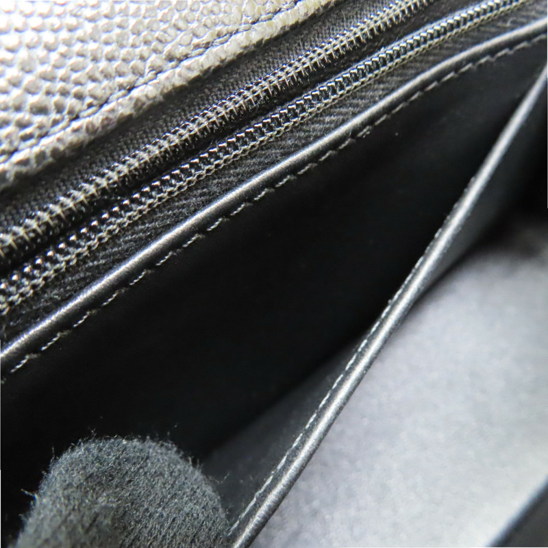 黑色 菱格紋牛皮 Top Handle 兩用包 【CHANEL 香奈兒】 AS5701-5