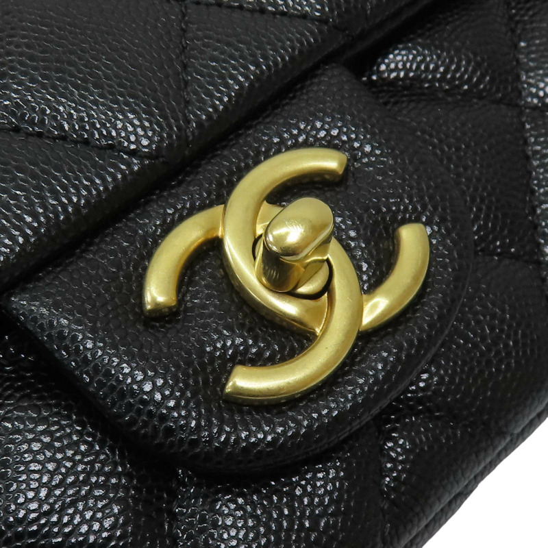 黑色 菱格紋牛皮 Top Handle 兩用包 【CHANEL 香奈兒】 AS5701-9