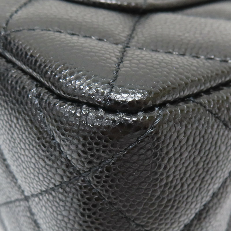 黑色 菱格紋牛皮 Top Handle 兩用包 【CHANEL 香奈兒】 AS5701-16