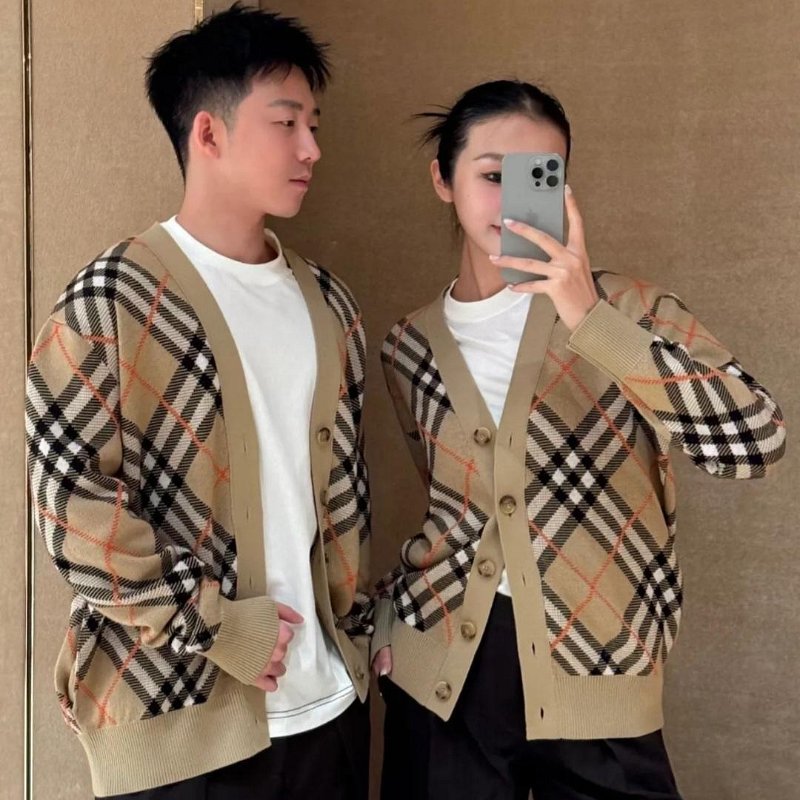 Burberry 格紋 針織 羊毛 毛衣 外套 現貨 XL 原價49900-7