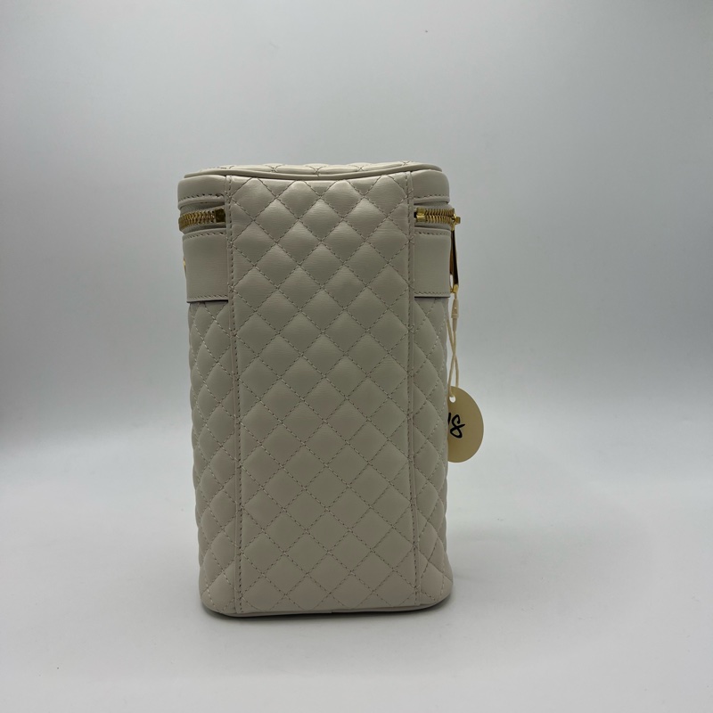 Gucci古驰 奶昔白小圆桶包-6