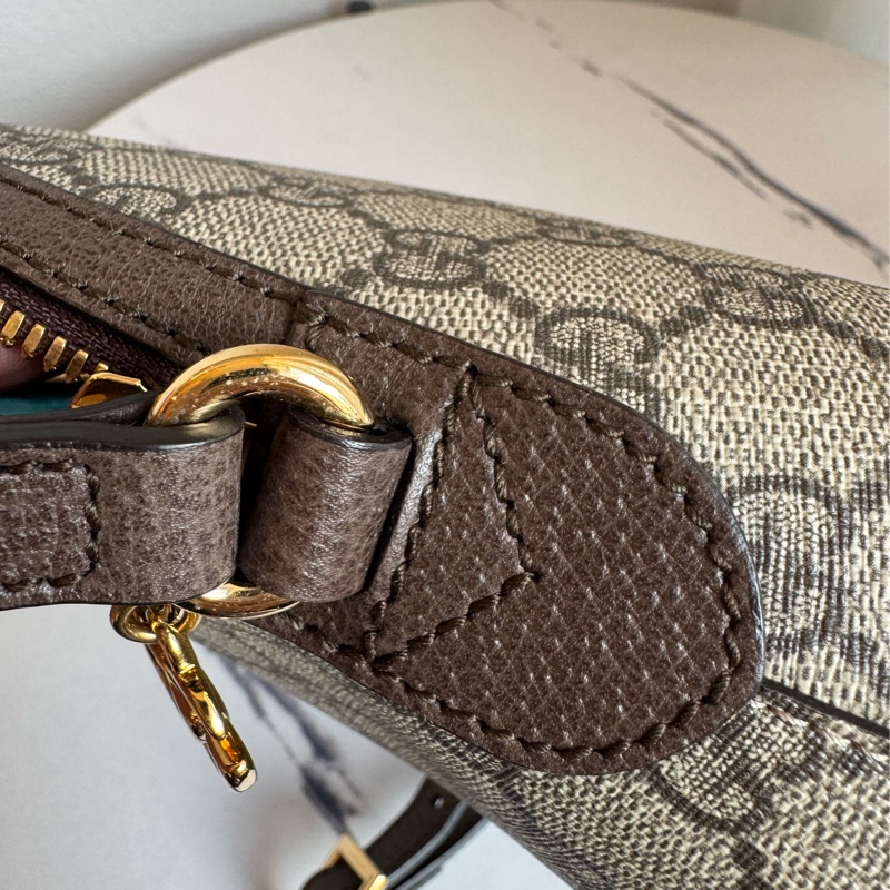 Gucci咖pvc紅綠織布貝殼包 最經典✨✨-28